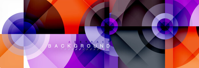 Obraz na płótnie Canvas Round circles and triangles abstract background