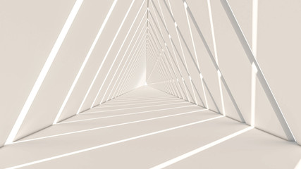 3d render of abstract triangle shape in white background