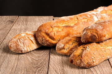 cereal baguette on the table