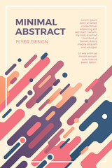 Retro flyer template with minimal abstract vintage retro design vector illustration