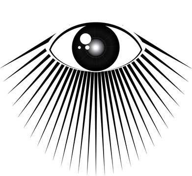 All seeing eye with rays of light