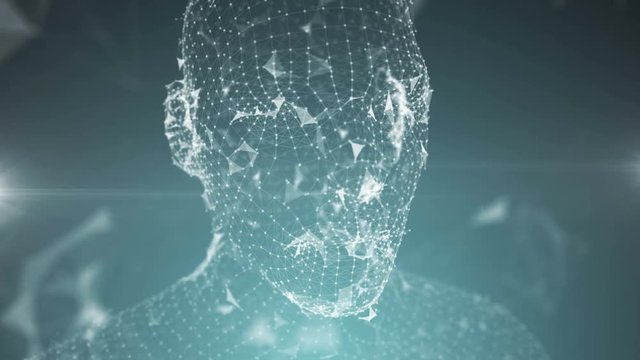 Artificial intelligence background. You can use it for a technology, stage, communication or social media background