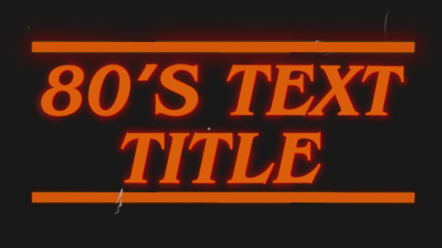 80's Text Titles
