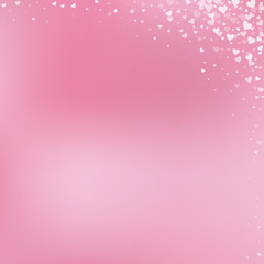 White heart love confettis. Valentine's day corner