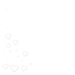 White heart love confettis. Valentine's day corner