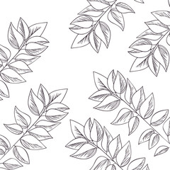 Fototapeta premium pattern flowers and leafs isolated icon