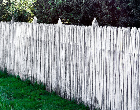 White Wooden Picket Fence