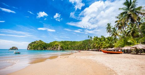 Sucre, Venezuela- September 17, 2011: Beautiful and sunny day in Playa Medina. Sucre State,...