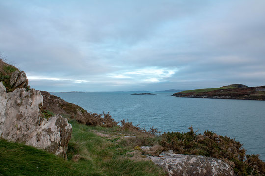West of Ireland landscape overlooking the Atlantic ocean