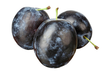 ripe plum clipping path