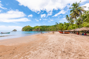 Sucre, Venezuela- September 17, 2011: Beautiful and sunny day in Playa Medina. Sucre State, Venezuela