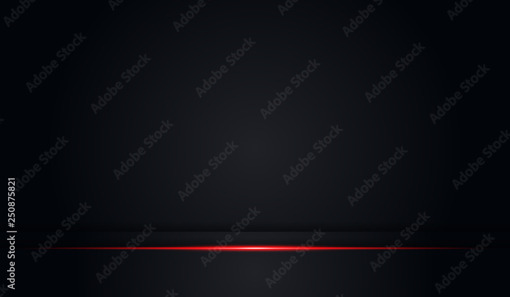 Poster abstract metallic red shiny color black frame with silver metal layout modern tech design vector tem
