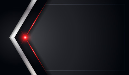abstract arrow metallic red shiny color black frame layout modern tech design vector template background © Demolab