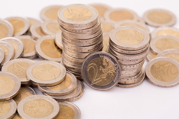 Euro money coins