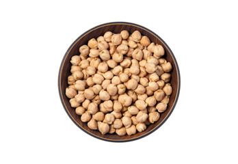 Dried White chickpeas, White Chana, Dried Chickpea Lentils, Raw lentil, Pakistani/Indian beans isolated on white Background