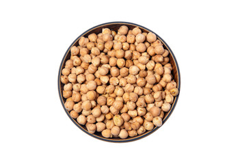 Dried White chickpeas, White Chana, Dried Chickpea Lentils, Raw lentil, Pakistani/Indian beans isolated on white Background