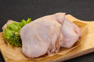 Raw chicken hip