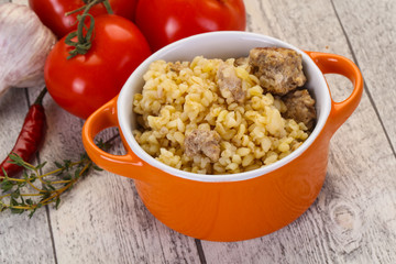 Bulgur with meat