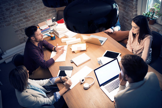 Five people in office during meeting 