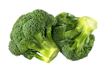 Broccoli isolated white background without shadow clipping path