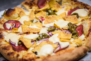 pizza with nachos