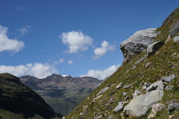 Bergwelt (Alpen) in Sölden, Tirol, Österreich