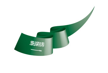 Saudi Arabia flag, vector illustration on a white background