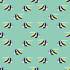 watercolor painted underwater world