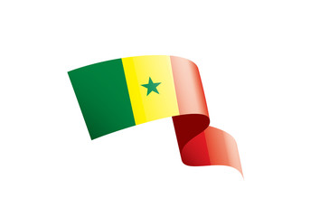 Senegal flag, vector illustration on a white background