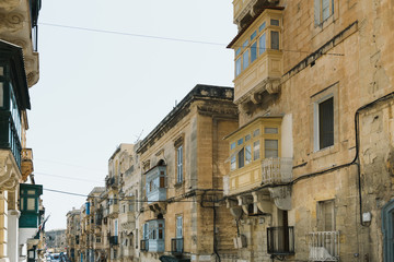 Street view of downtown Valletta in Malta