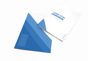 Education-Themed Brochure Layout With Blue Accents