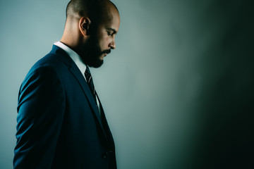 Profile business man with beard