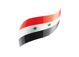 Syria flag, vector illustration on a white background