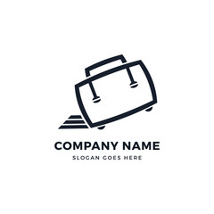 Travel Bag vector logo icon design template. abstract logotype concept element sign shape.