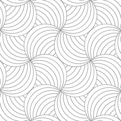 Vector seamless texture. Modern geometric background with half circles.