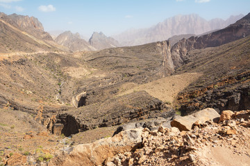Panorama of the mountain Jebel Shams