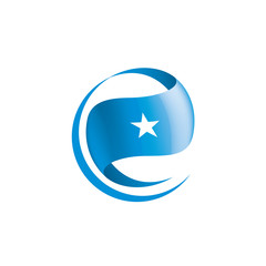 Somalia flag, vector illustration on a white background