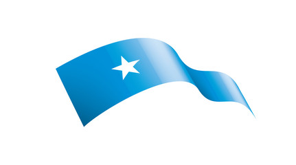Somalia flag, vector illustration on a white background