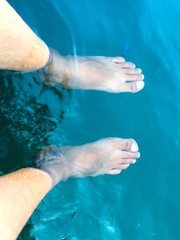 Fototapeta na wymiar Feet in the sea