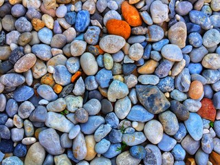 Colorful stones in Garden