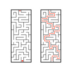 Abstact labyrinth. Game for kids. Puzzle for children. Maze conundrum. Vector illustration.