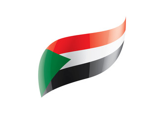 Sudan flag, vector illustration on a white background