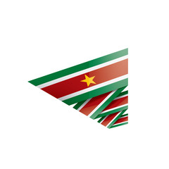 Suriname flag, vector illustration on a white background