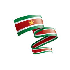 Suriname flag, vector illustration on a white background
