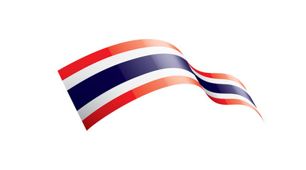 Thailand flag, vector illustration on a white background