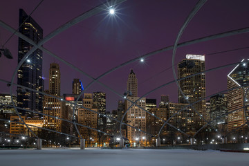 Chicago Skyline from Under the Pavillion