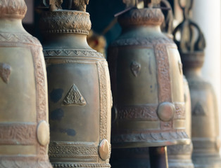A Line of Temple Bells, Wat Phra That Doi Kham Temple, Chiang Mai, Thailand - 250888486