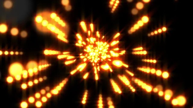 Gold Streaking Disco Particles Glow Burst VJ Motion Background Loop