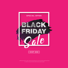 Obraz premium Black Friday special offer sale banner. Vector