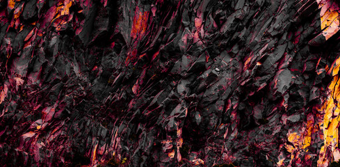 red and black rock texture  - abstract stone background